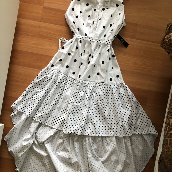 Polka Dot High Low Maxi Dress - Picture 2 of 4